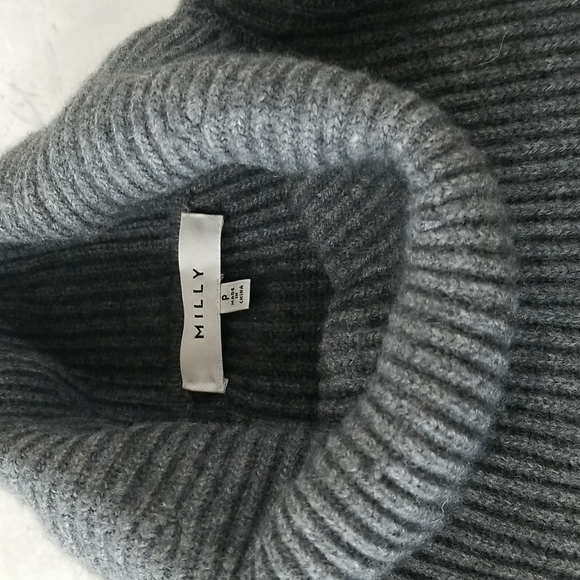 Milly of New York  Gray longsleeved turtleneck sweater size Petite - Picture 15 of 15